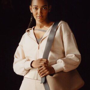 Cuyana Pink Terry Full Zip Hoodie
